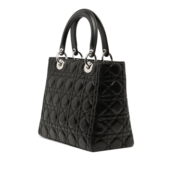 Dior Medium Cuir d’agneau Cannage Lady Dior