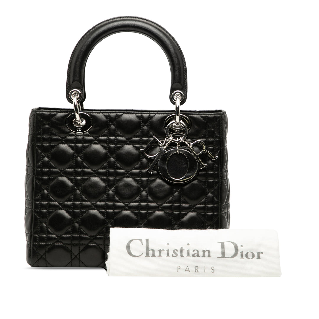 Dior Medium Cuir d’agneau Cannage Lady Dior