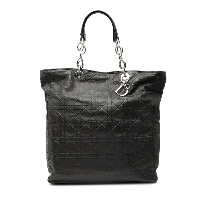Dior Large Cuir d’agneau Cannage Lady Dior Soft Shopping Cabas