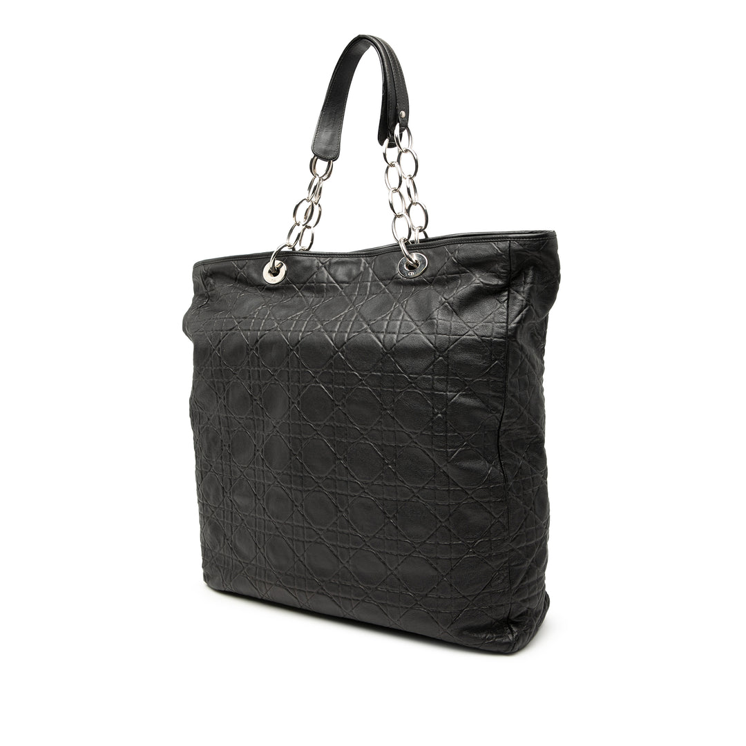 Dior Large Cuir d’agneau Cannage Lady Dior Soft Shopping Cabas