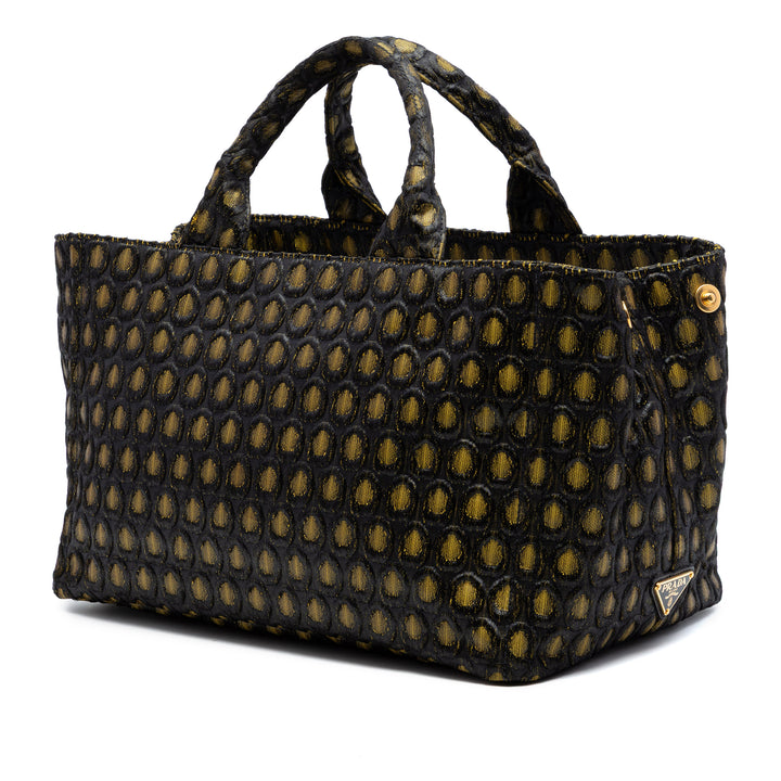 Prada Tessuto Broccato Canapa Cabas