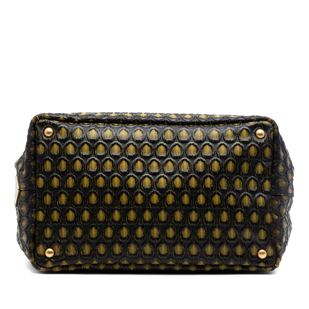 Prada Tessuto Broccato Canapa Cabas