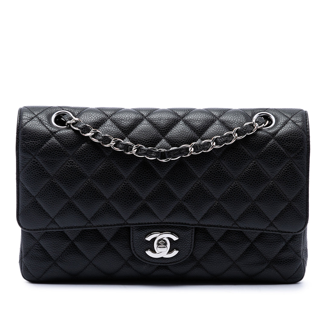 Chanel Classic Double rabat Moyen Cuir caviar Noir – vue principale – GABY PARIS