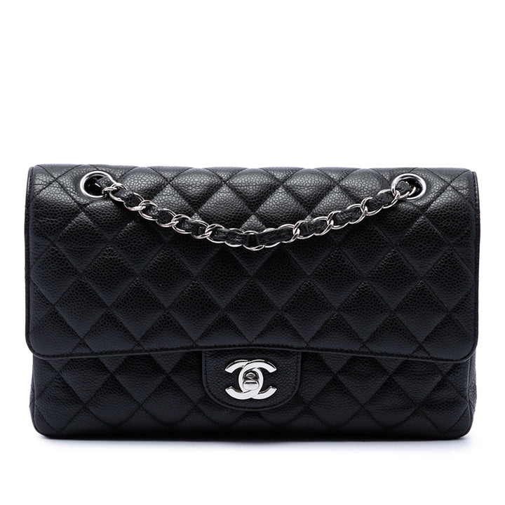 Chanel Classic Double rabat Moyen Cuir caviar Noir – vue principale – GABY PARIS