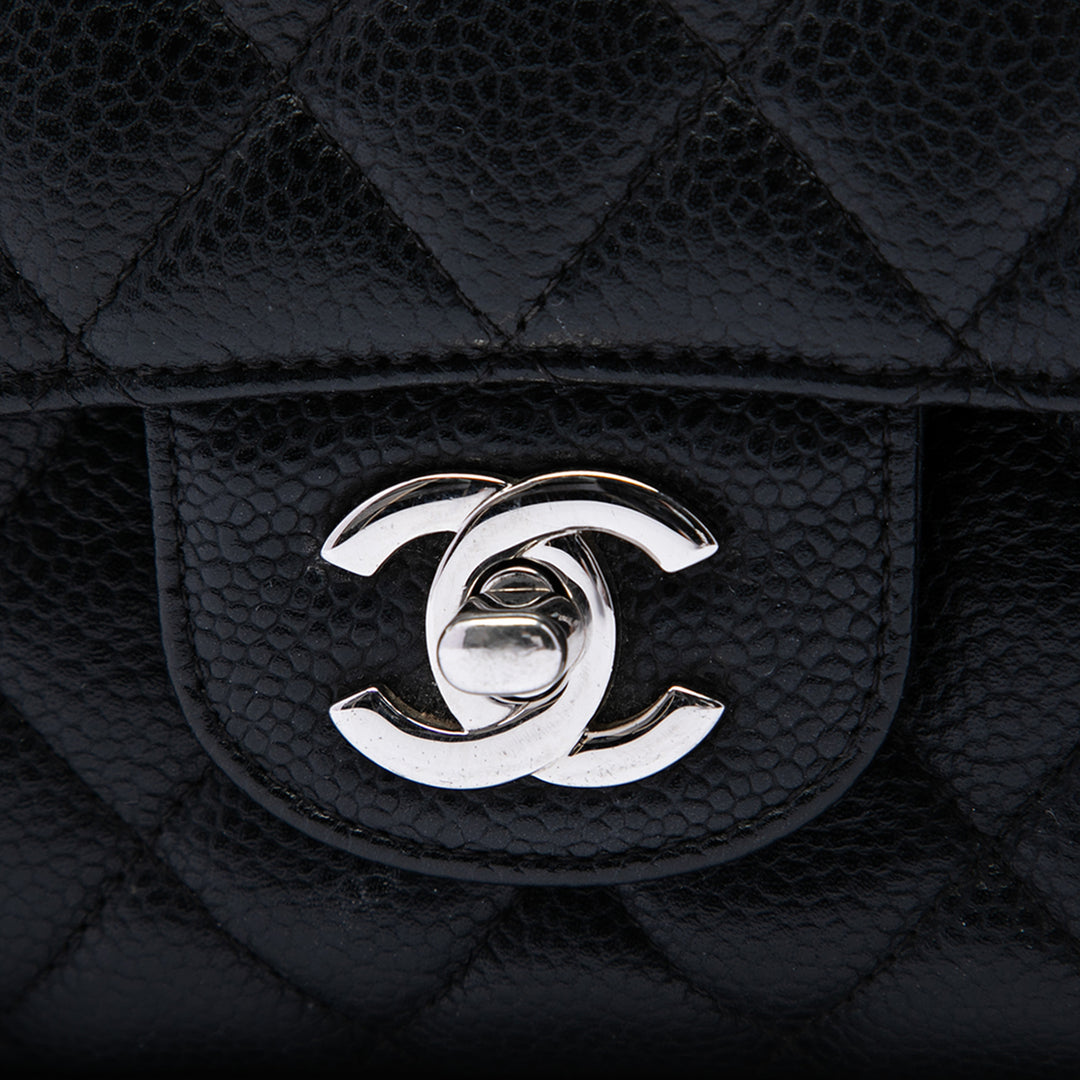 Chanel Classic Double rabat Moyen Cuir caviar Noir – vue 5 – GABY PARIS
