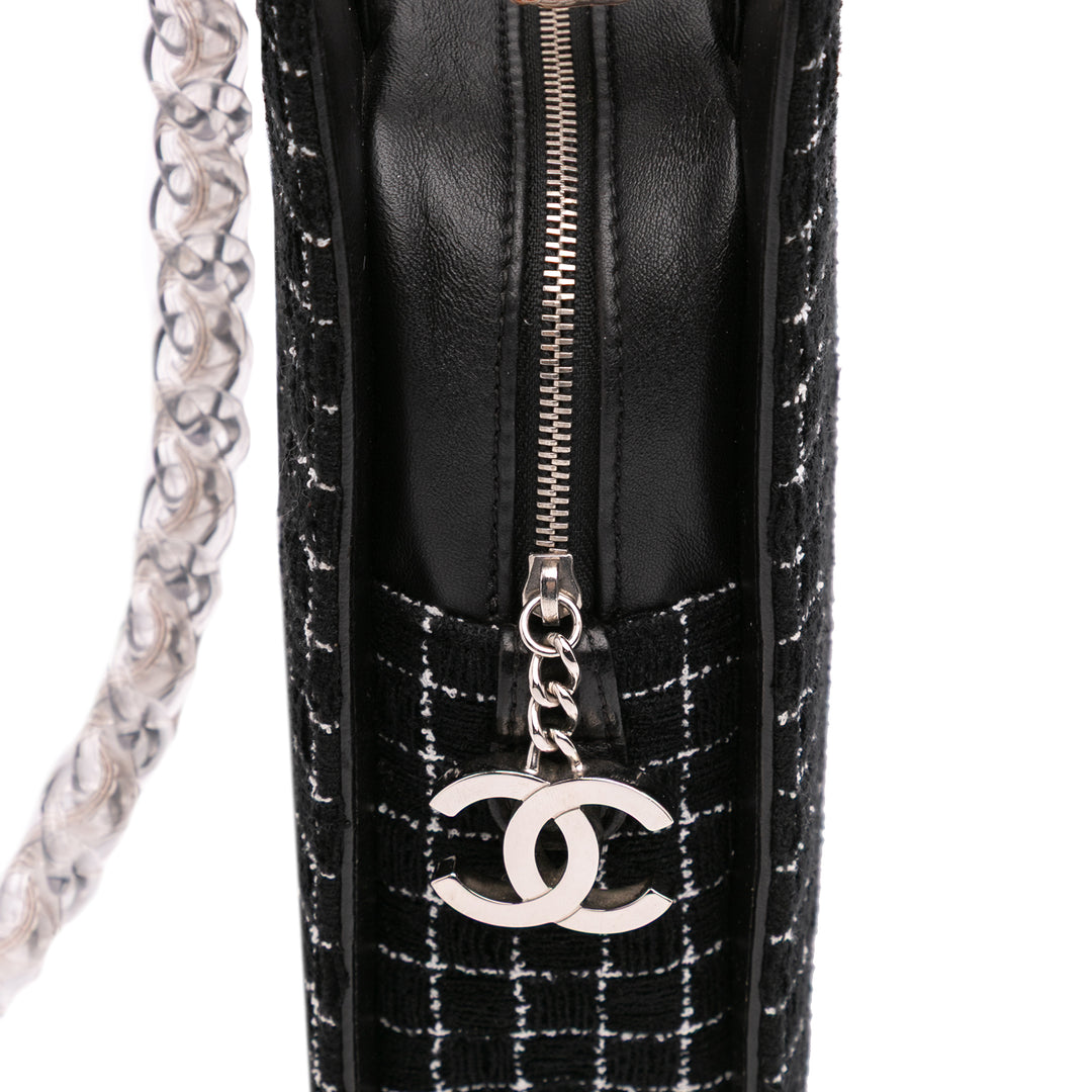 Chanel Resin Zippé Chaîne Cabas Tweed