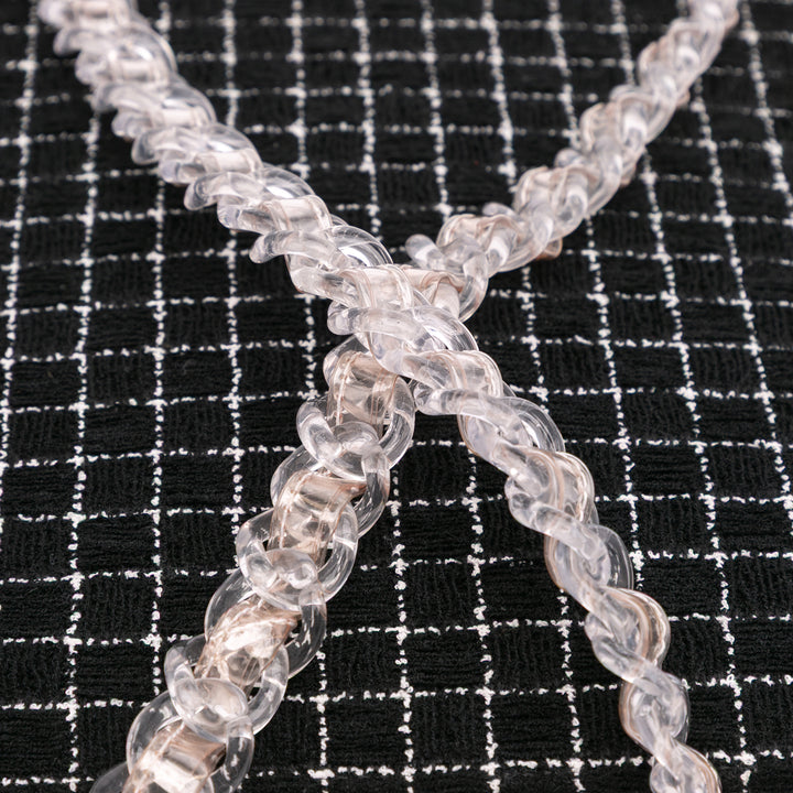 Chanel Resin Zippé Chaîne Cabas Tweed