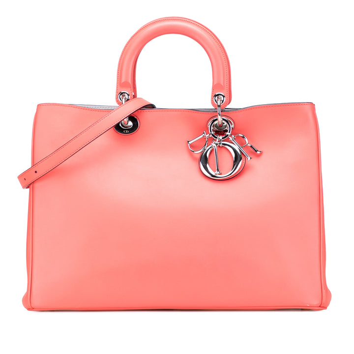 Large Leather Diorissimo Satchel Pink - Gaby Paris