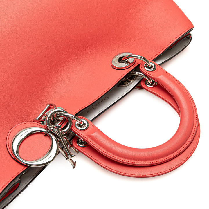 Large Leather Diorissimo Satchel Pink - Gaby Paris
