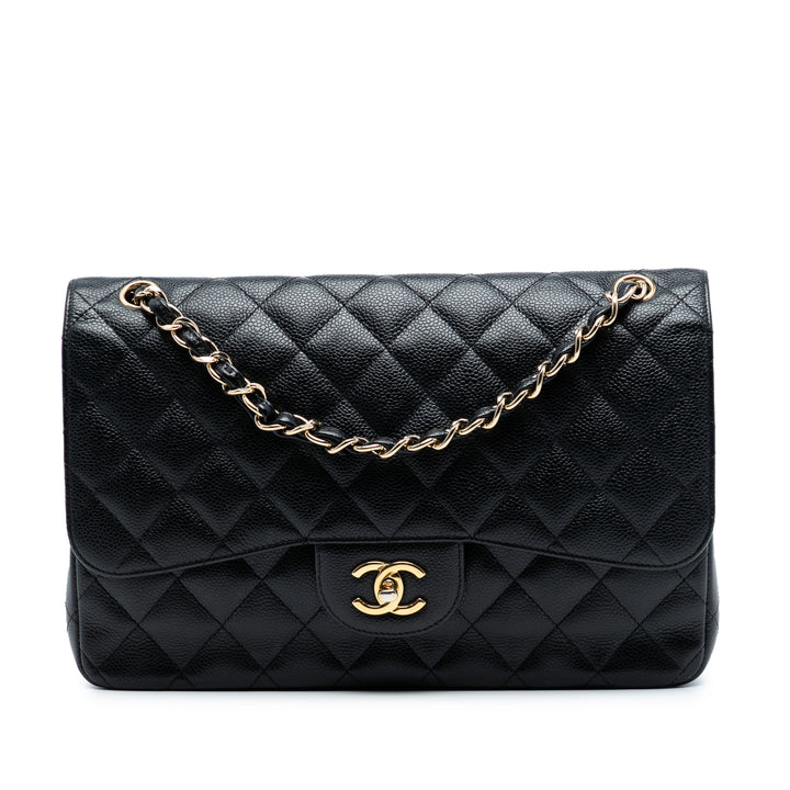 Chanel Jumbo Classic Caviar Double rabat