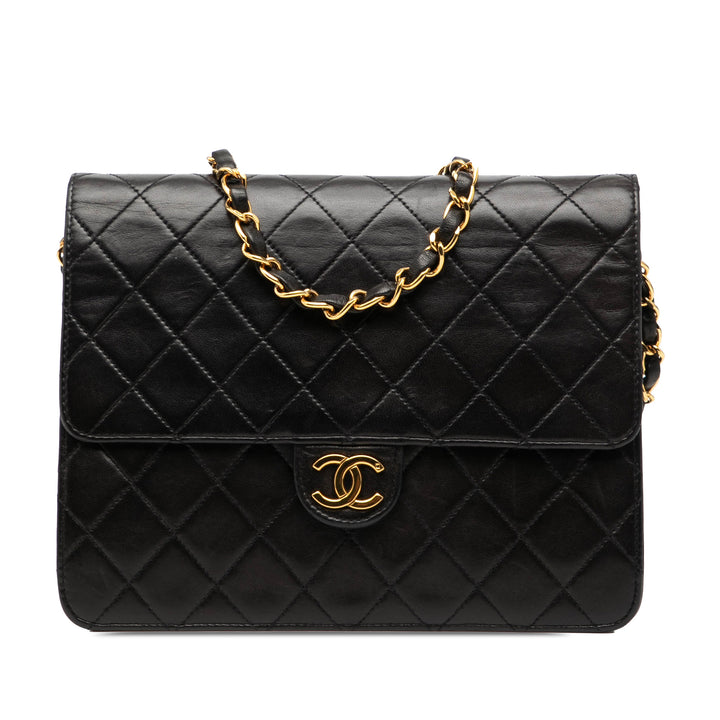 Chanel Small CC Matelassé Cuir d’agneau Simple rabat