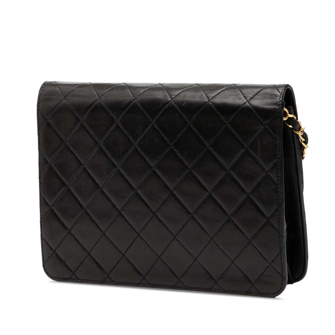Chanel Small CC Matelassé Cuir d’agneau Simple rabat