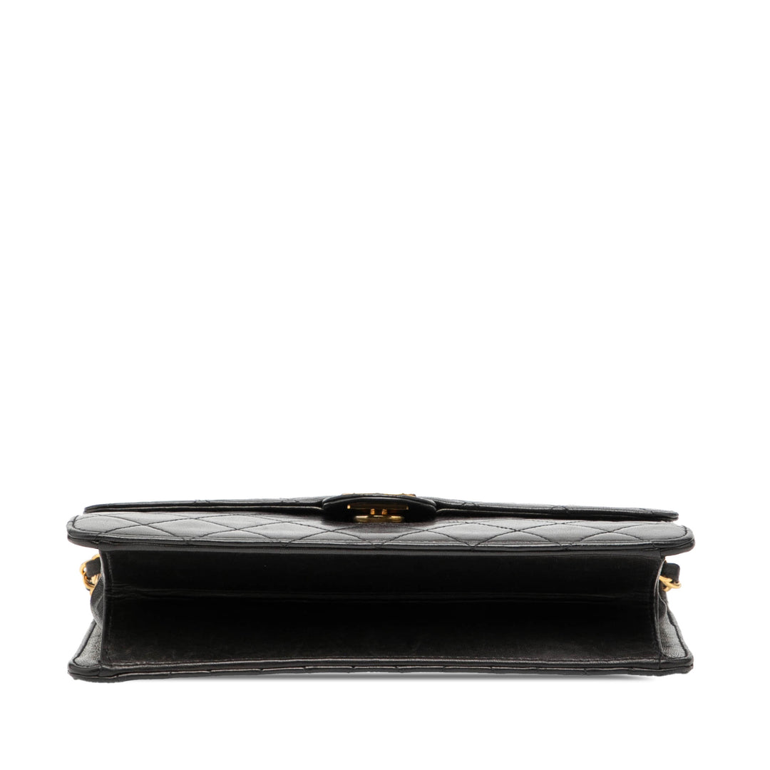 Chanel Small CC Matelassé Cuir d’agneau Simple rabat