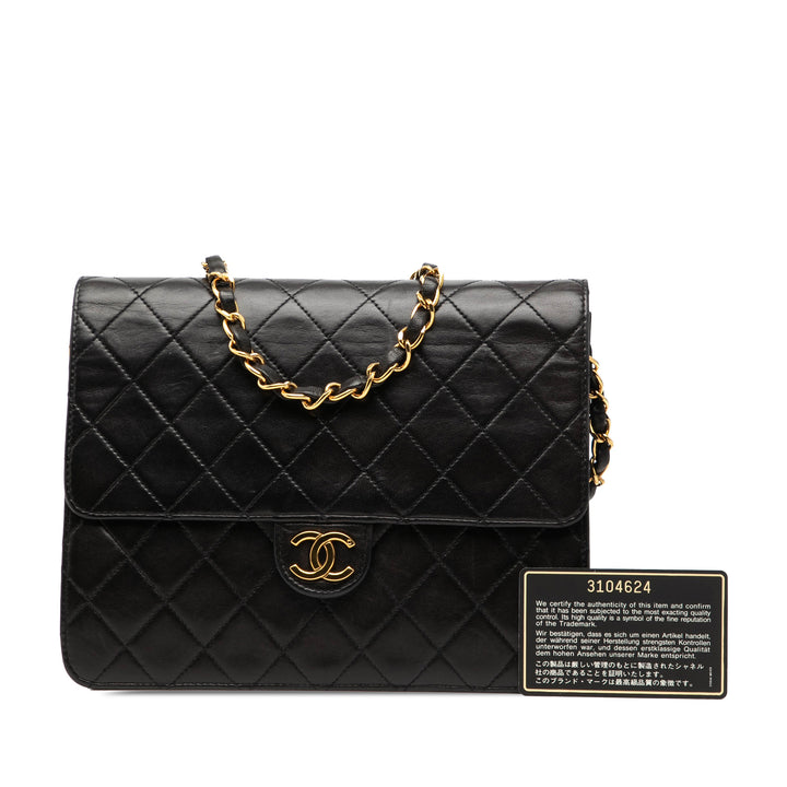 Chanel Small CC Matelassé Cuir d’agneau Simple rabat
