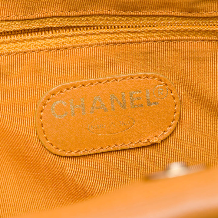 Chanel CC Caviar Wood anse supérieure Cabas