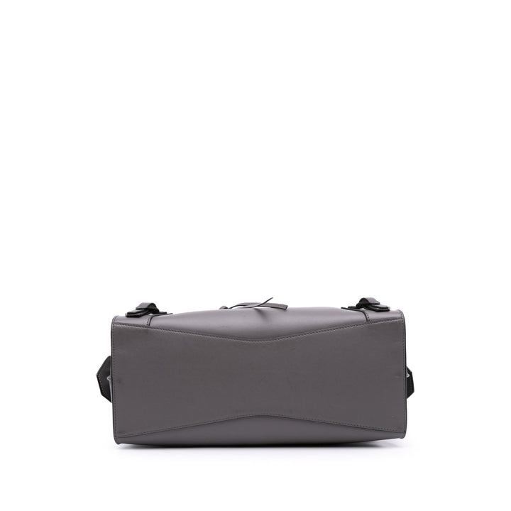 Balenciaga Small Smooth Cuir de veau Motocross Neo Classic City Sac cartable Gris