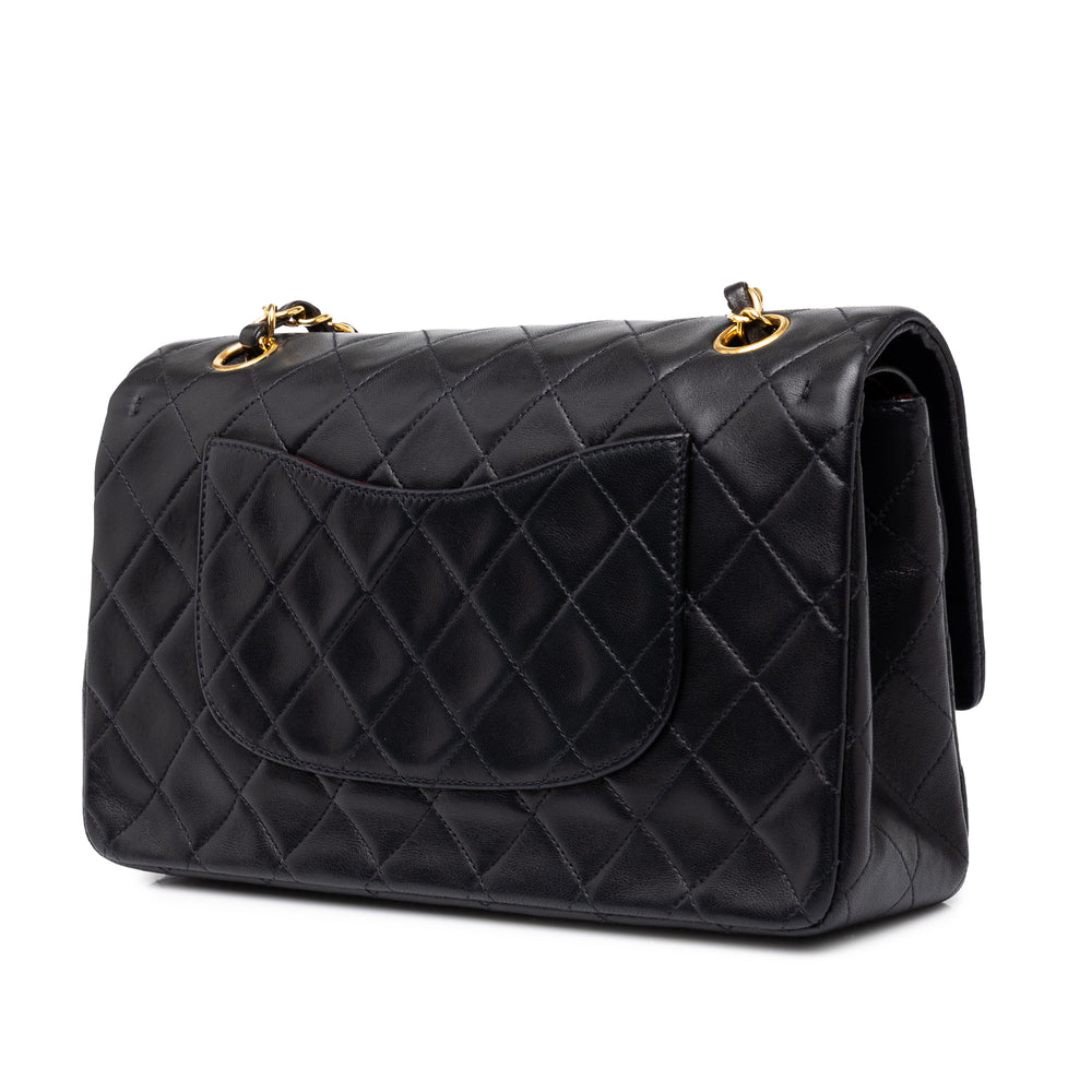 Chanel Sac porté épaule Classic Double rabat Moyen Cuir d'agneau Noir – vue 2 – GABY PARIS