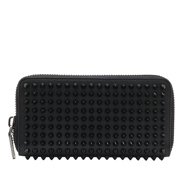 Christian Louboutin Cuir de veau grainé Spikes Panettone Portefeuille long