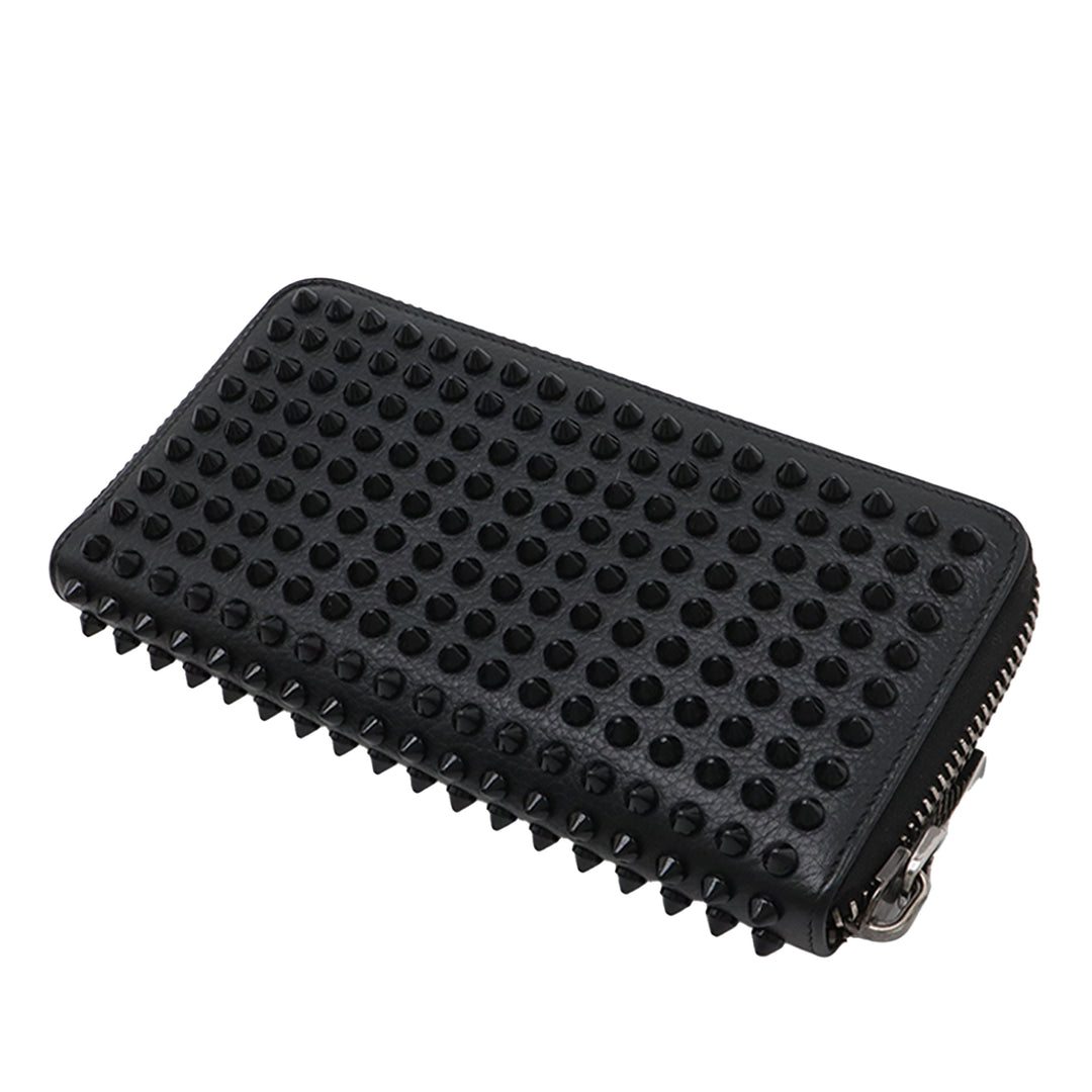 Christian Louboutin Cuir de veau grainé Spikes Panettone Portefeuille long