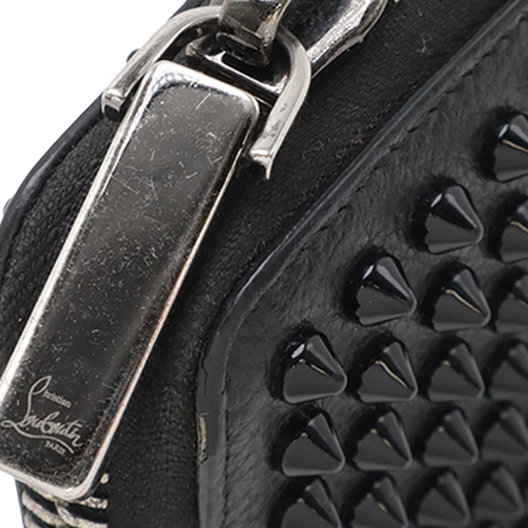 Christian Louboutin Cuir de veau grainé Spikes Panettone Portefeuille long
