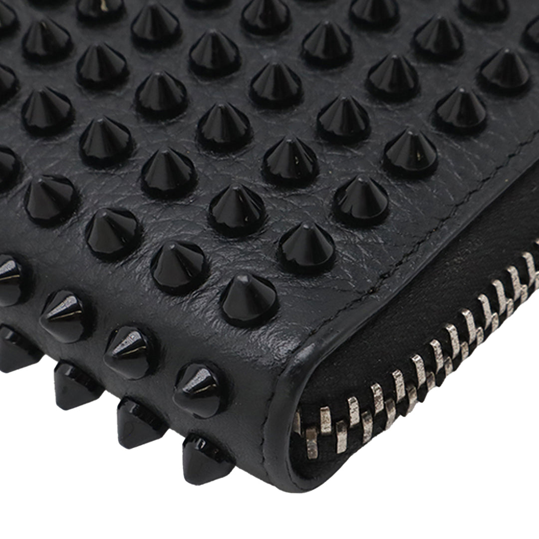 Christian Louboutin Cuir de veau grainé Spikes Panettone Portefeuille long