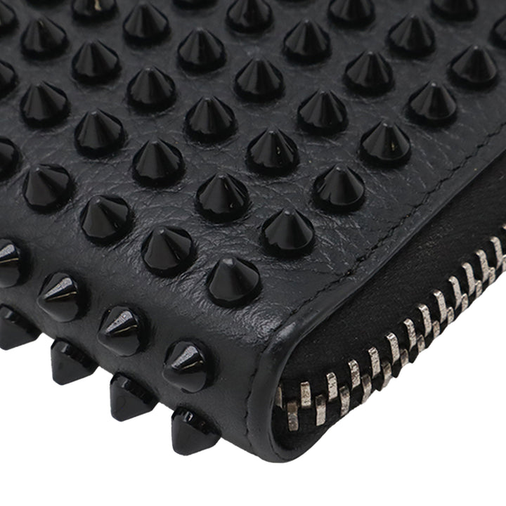Christian Louboutin Cuir de veau grainé Spikes Panettone Portefeuille long