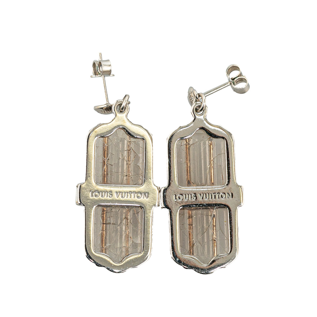 Brass Book De Reille Rock My World Drop Push Back Earrings Silver - Gaby Paris