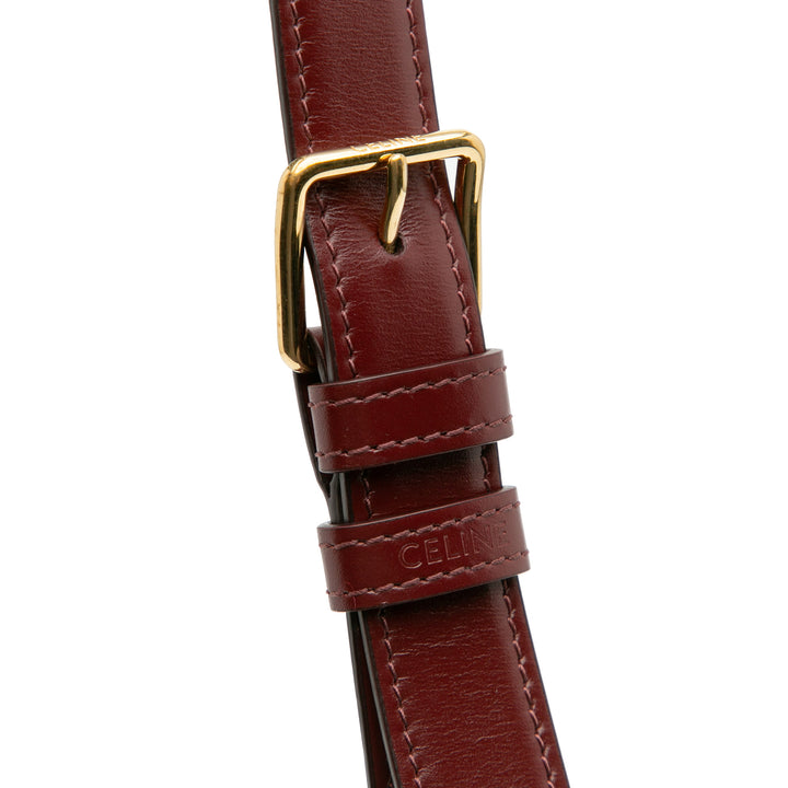 Classique Shiny Calfskin Triomphe Crossbody Red - Gaby Paris