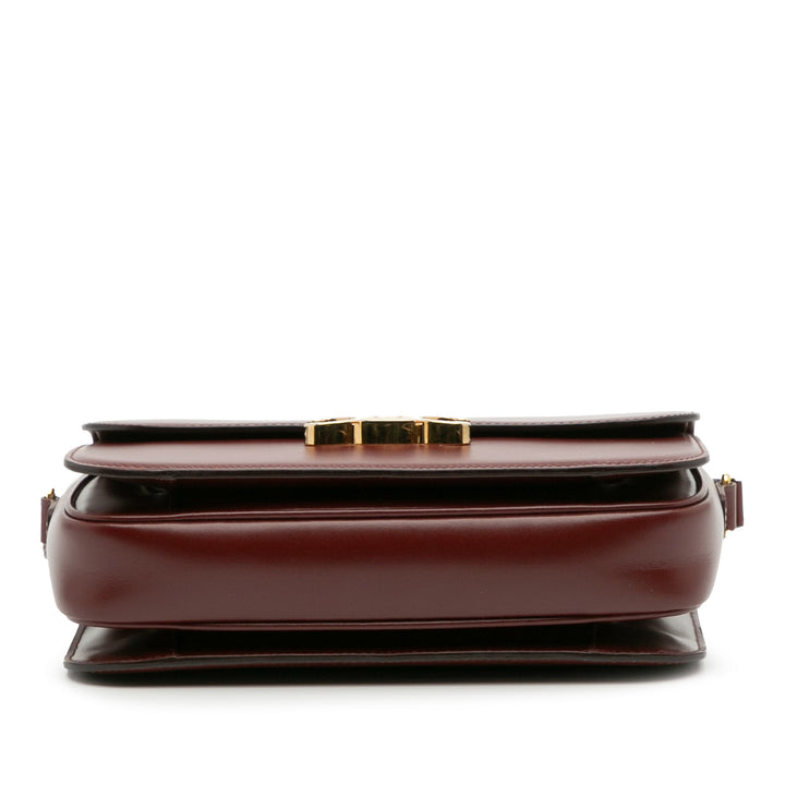 Classique Shiny Calfskin Triomphe Crossbody Red - Gaby Paris