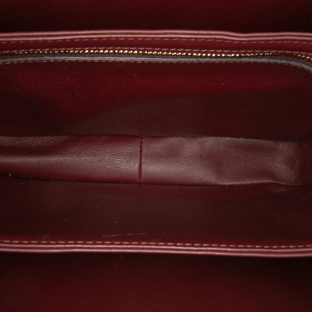 Classique Shiny Calfskin Triomphe Crossbody Red - Gaby Paris