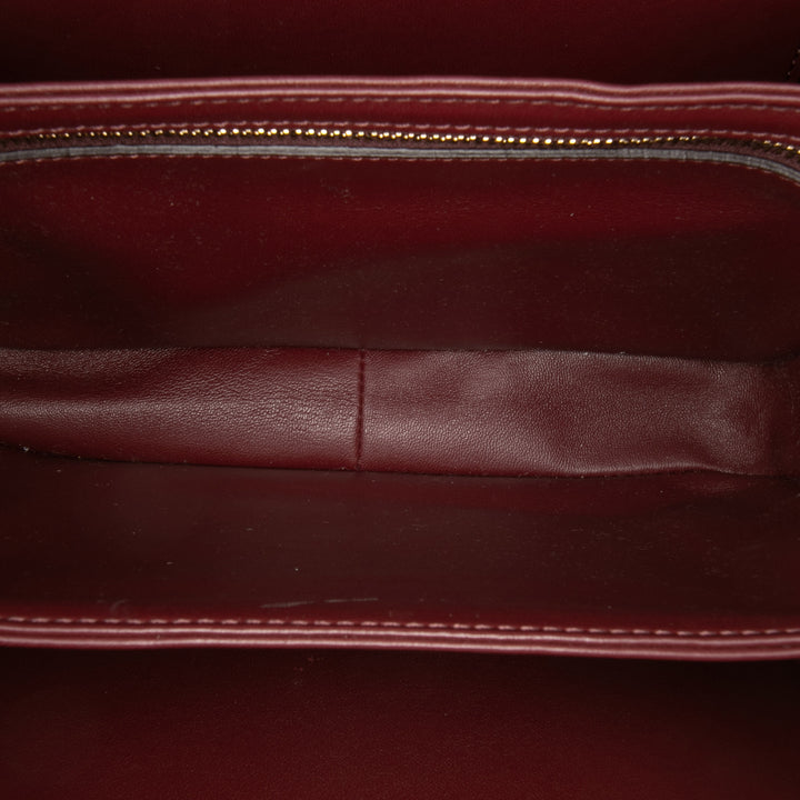 Classique Shiny Calfskin Triomphe Crossbody Red - Gaby Paris