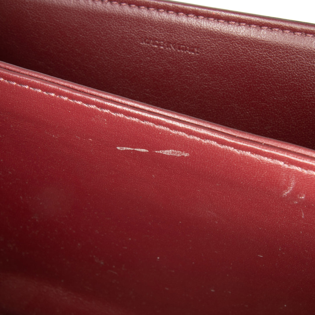 Classique Shiny Calfskin Triomphe Crossbody Red - Gaby Paris