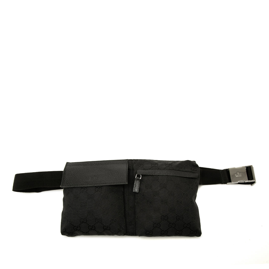 GG Double Poche Sac ceinture Noir