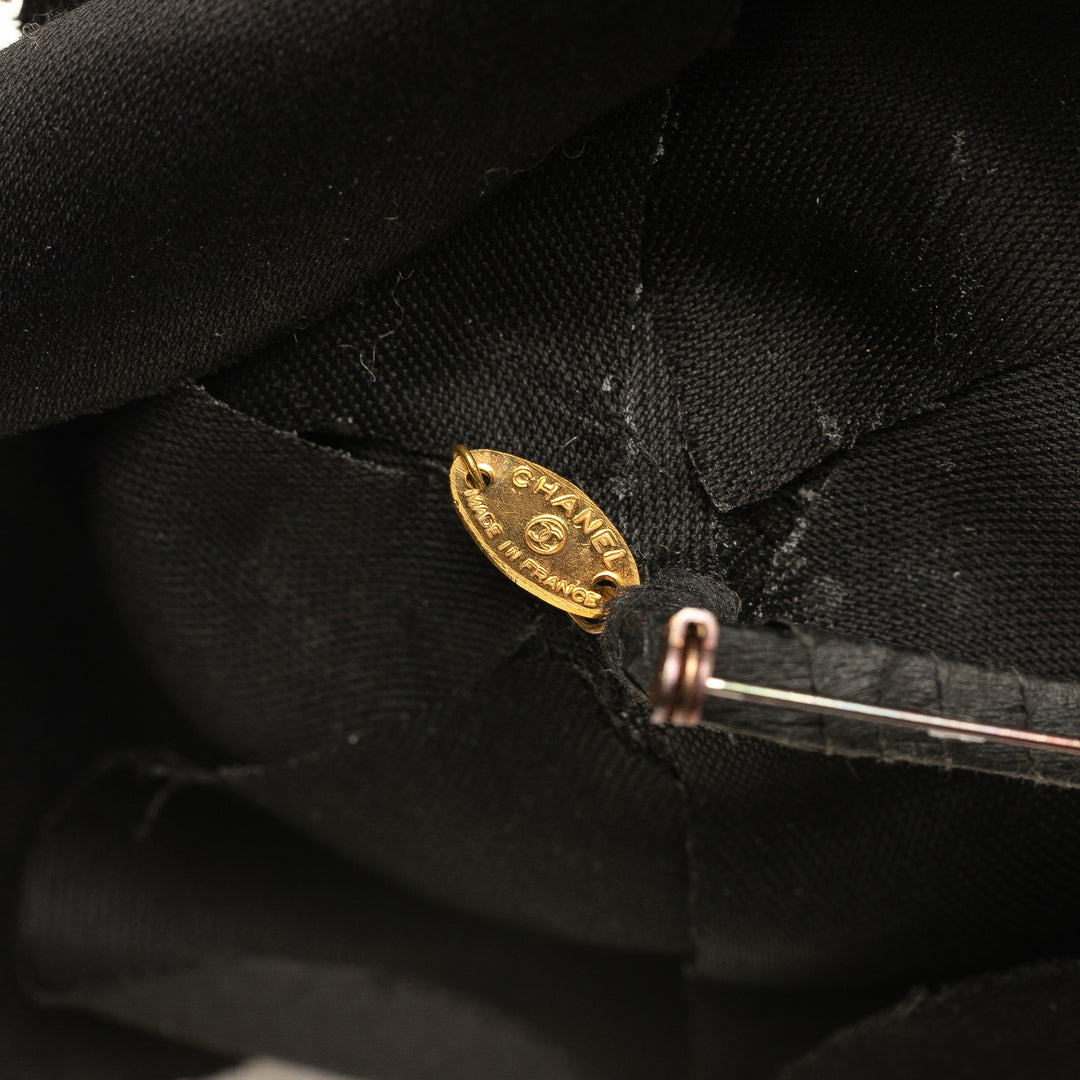 Cotton Camellia Brooch Black - Gaby Paris