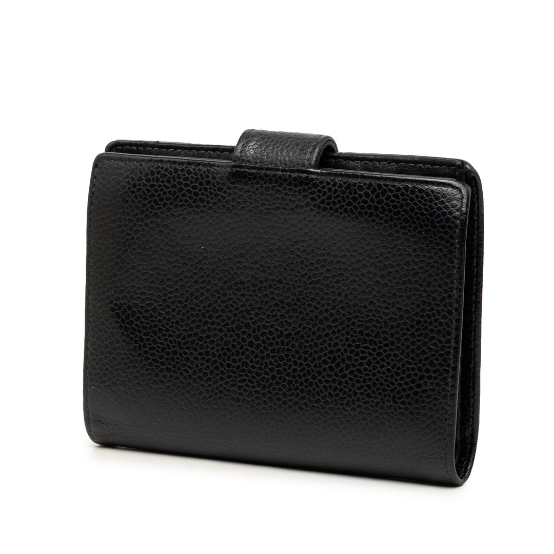 Chanel CC Deux volets Portefeuille Cuir caviar