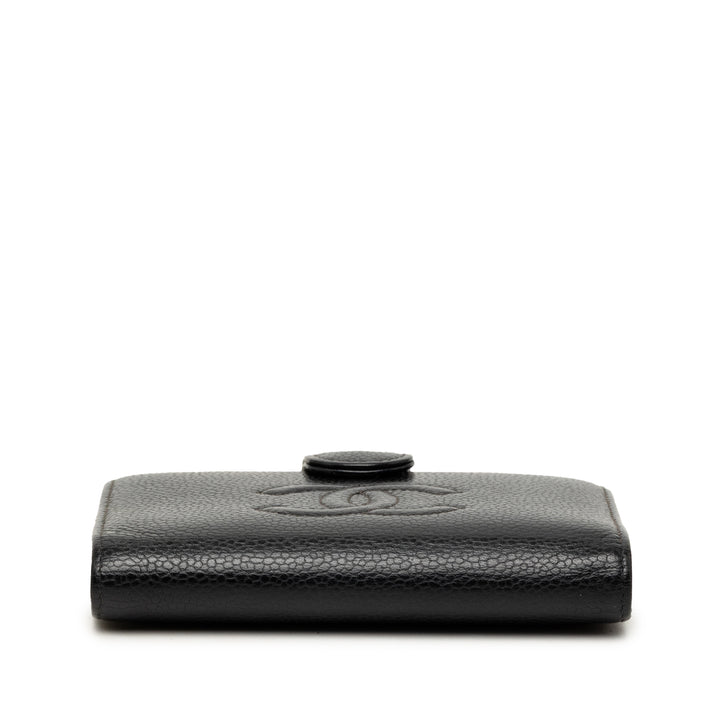Chanel CC Deux volets Portefeuille Cuir caviar