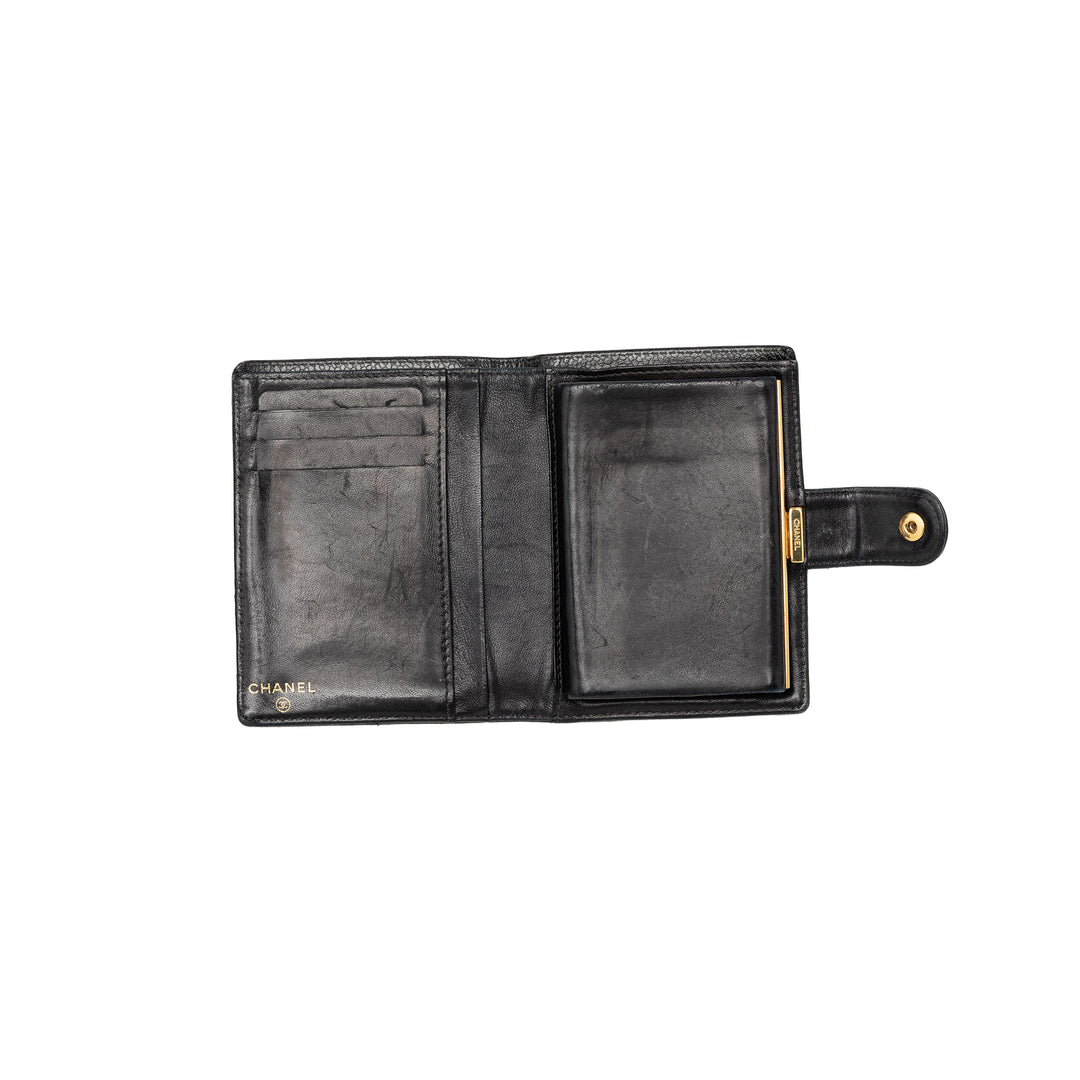 Chanel CC Deux volets Portefeuille Cuir caviar