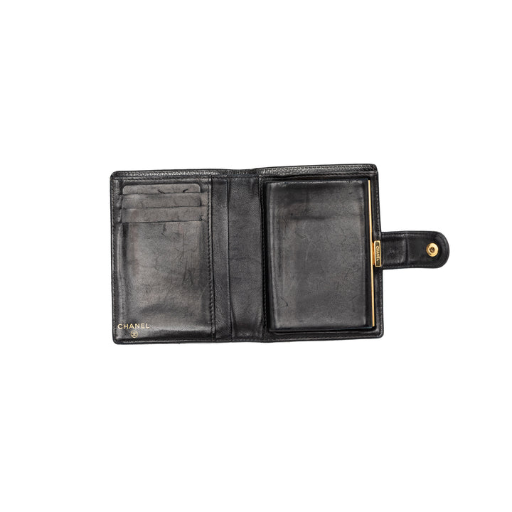 Chanel CC Deux volets Portefeuille Cuir caviar