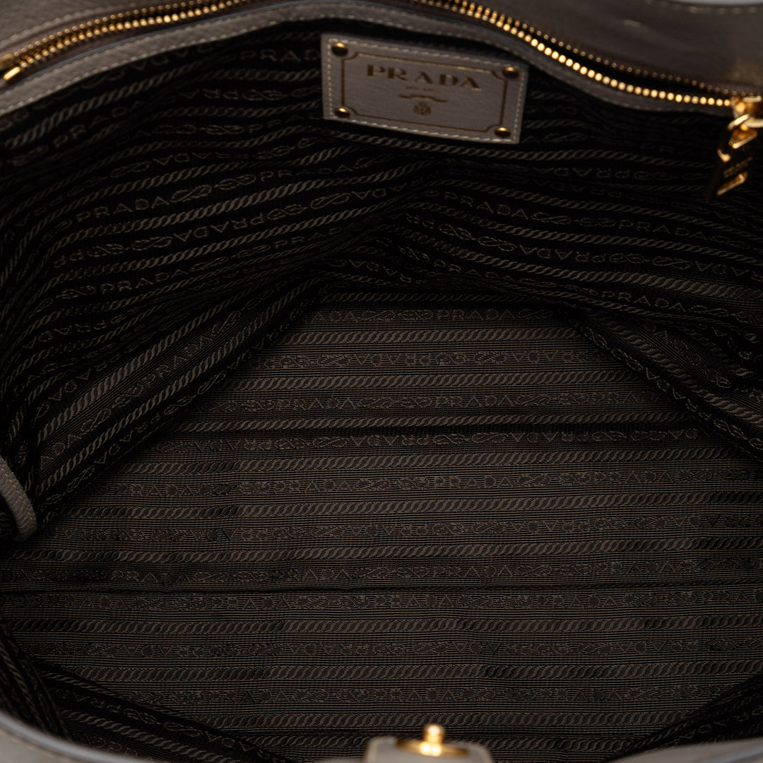 Prada Vitello Daino Open Convertible Cabas