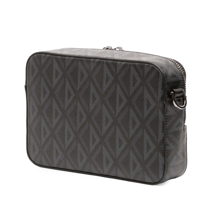 Dior CD Diamond Coated Toile Safari Sac with Strap