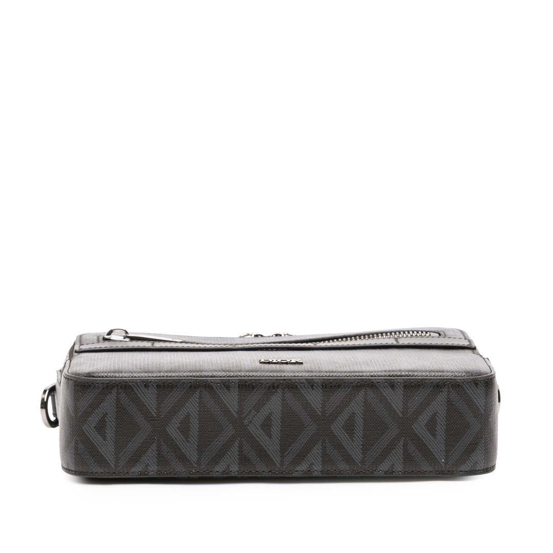 Dior CD Diamond Coated Toile Safari Sac with Strap