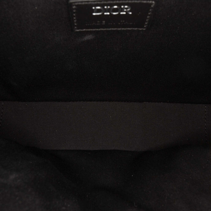 Dior CD Diamond Coated Toile Safari Sac with Strap