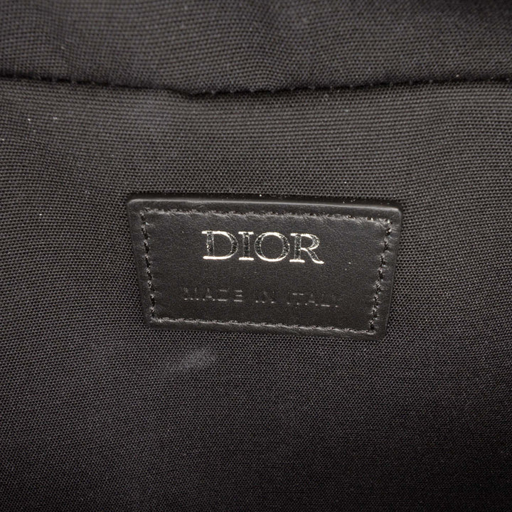 Dior CD Diamond Coated Toile Safari Sac with Strap