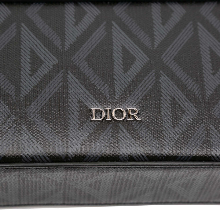 Dior CD Diamond Coated Toile Safari Sac with Strap