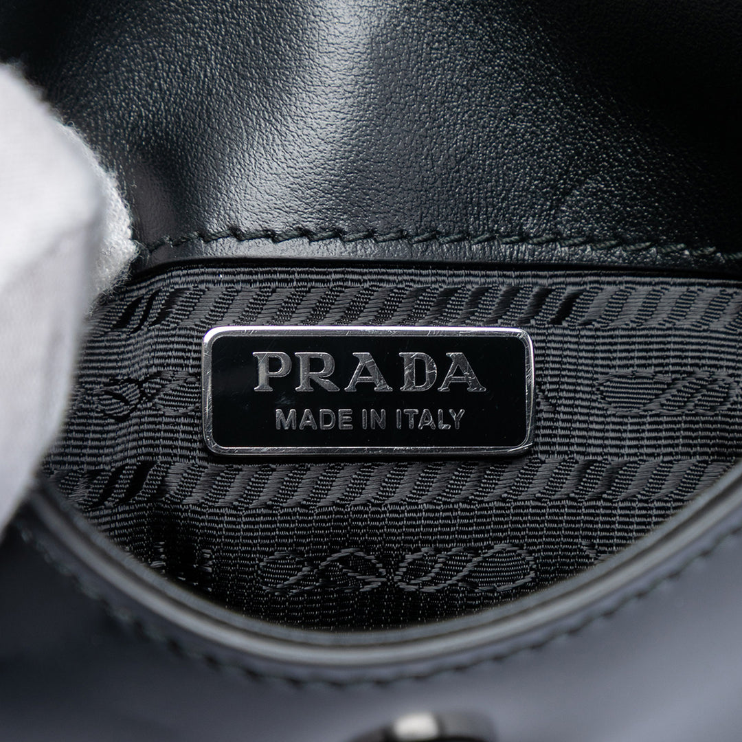 Prada Mini Brushed Cuir Cleo à rabat