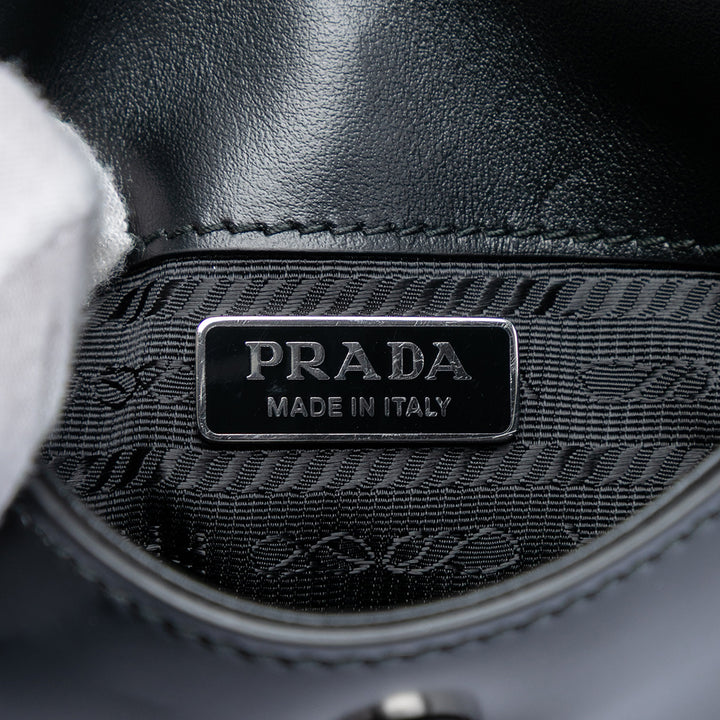 Prada Mini Brushed Cuir Cleo à rabat