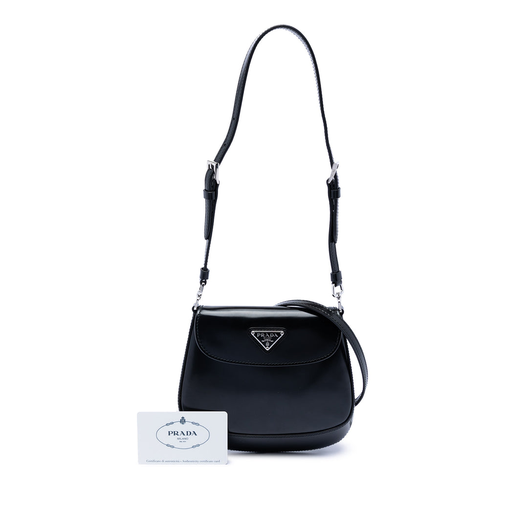 Prada Mini Brushed Cuir Cleo à rabat