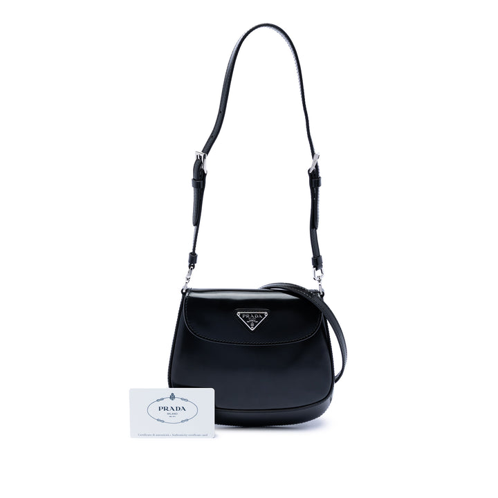Prada Mini Brushed Cuir Cleo à rabat