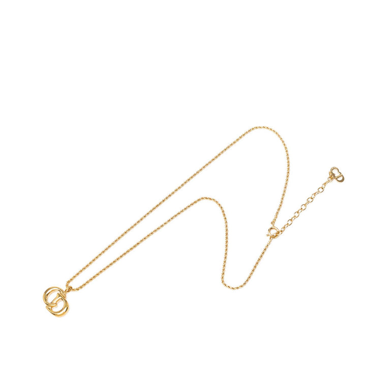 plaqué CD Logo Pendant Collier Doré