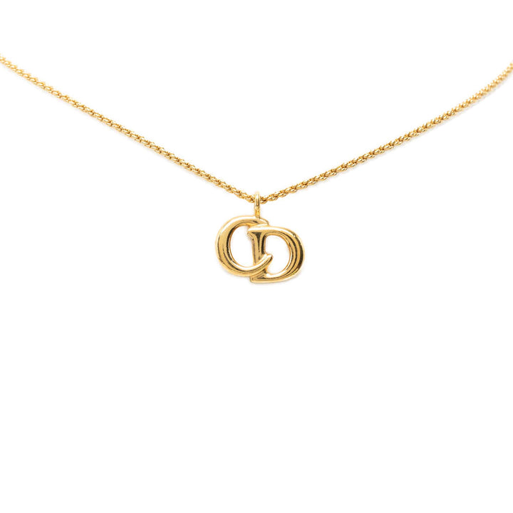 plaqué CD Logo Pendant Collier Doré